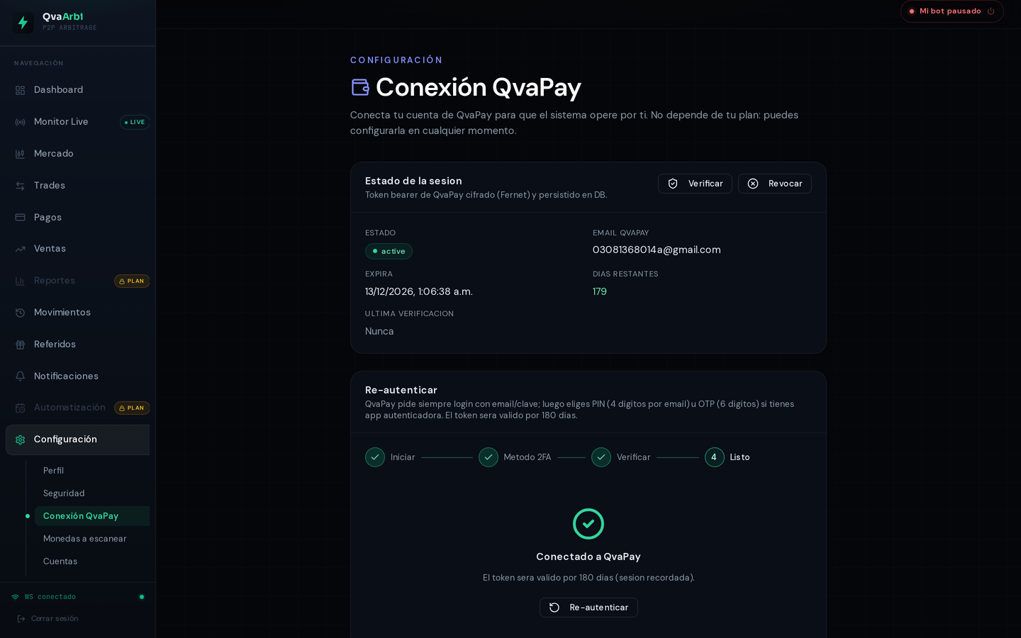 QvaPay conectado