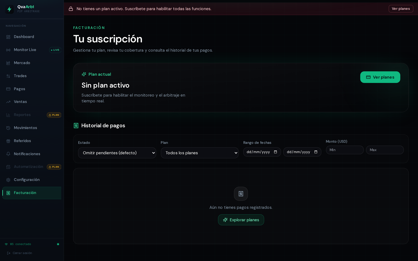 Facturación sin plan